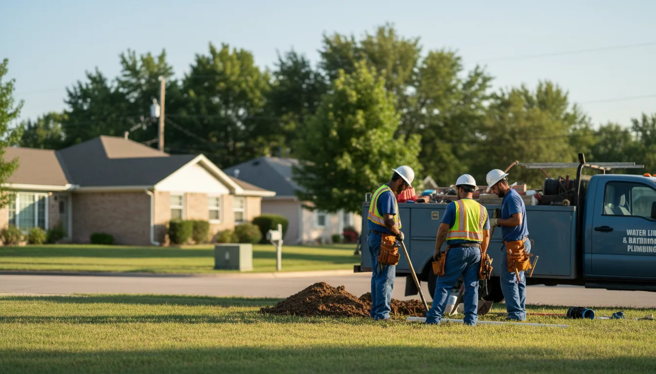 Residential water line and bathroom plumbing service in Bethel, MN